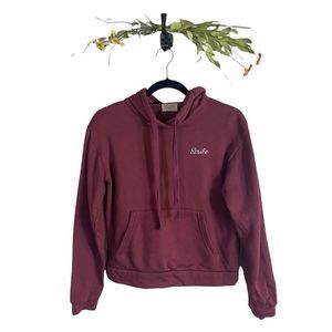 5 for $30 Urban Nation Smile Hoodie Sweatshirt Burgundy Women’s Size XS EUC